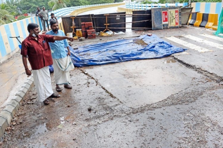 നിർമാണത്തിലെ അഴിമതി പരമ്പരയാകുന്നു: മെഡിക്കൽ കോളേജ് ഫ്‌ളൈ ഓവറും ഇടിഞ്ഞു താണു