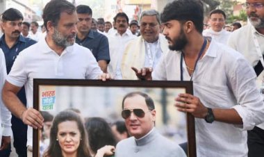 കോണ്‍ഗ്രസിന്‍റെ ശക്തി പ്രകടനമായി  കര്‍ണാടകയിലെ ഭാരത് ജോഡോ യാത്ര