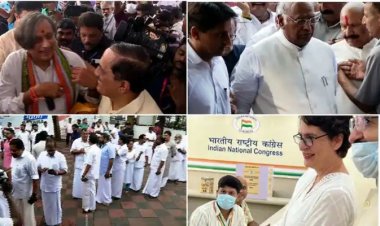 കോൺ​ഗ്രസ് പ്രസിഡന്റ് തെരഞ്ഞെടുപ്പ്; വോട്ടെടുപ്പ് രാവിലെ10 ന് ആരംഭിച്ചു