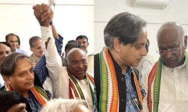ഖാർ​ഗെയ്ക്ക് 7,897, ശശി തരൂർ 1072 വോട്ടുകൾ
