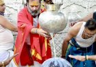 മഹാകലേശ്വരനു മുന്നിൽ സാഷ്ടാം​ഗം പ്രണമിച്ച് രാഹുൽ ​ഗാന്ധി