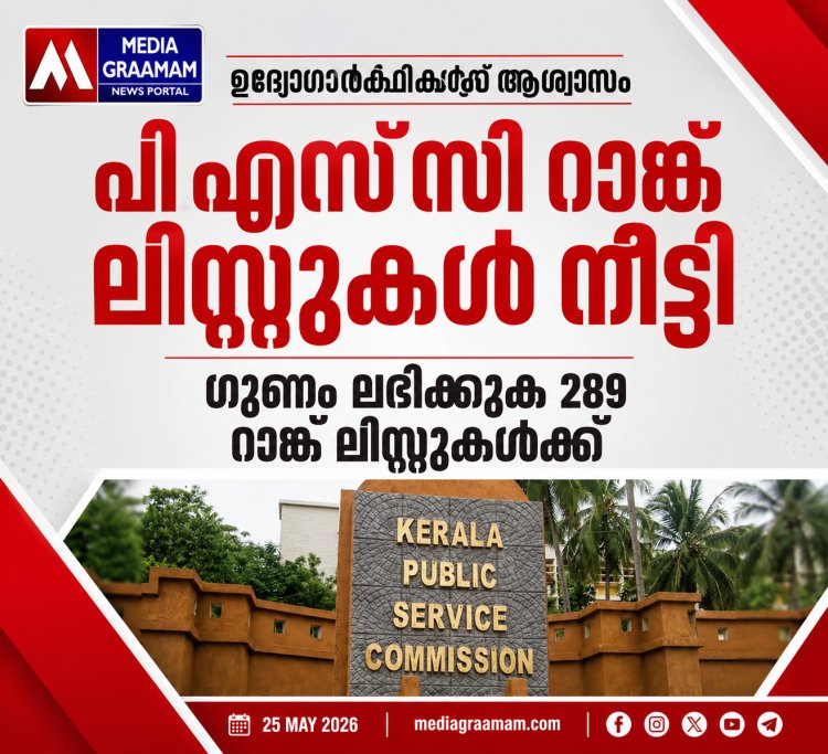 ഉദ്യോഗാർഥികൾക്ക് ആശ്വാസം! റാങ്ക് ലിസ്റ്റുകള്‍ നീട്ടാനുള്ള മന്ത്രിസഭാ ശുപാർശ അംഗീകരിച്ച് പിഎസ്‌സി
