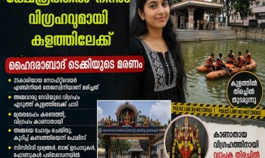 ക്ഷേത്രത്തിൽ നിന്ന് വിഗ്രഹവുമായി കുളത്തിലേക്ക് ചാടി; ഹൈദരാബാദ് ടെക്കിയുടെ ദുരൂഹ മരണത്തിൽ അന്വേഷണം നിർണായക ഘട്ടത്തിൽ