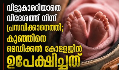 വീട്ടുകാരറിയാതെ വിദേശത്ത് നിന്ന് പ്രസവിക്കാനെത്തി; 16 ദിവസം പ്രായമായ പെൺകുഞ്ഞിനെ മെഡിക്കൽ കോളജിൽ ഉപേക്ഷിച്ചത് പത്തനംതിട്ട സ്വദേശിനി