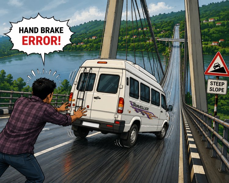 ഹാൻഡ് ബ്രേക്ക് മാറി ടെമ്പോ ട്രാവലർ മുന്നോട്ട് നീങ്ങി മൂന്ന് വയസ്സുകാരി മരിച്ചു