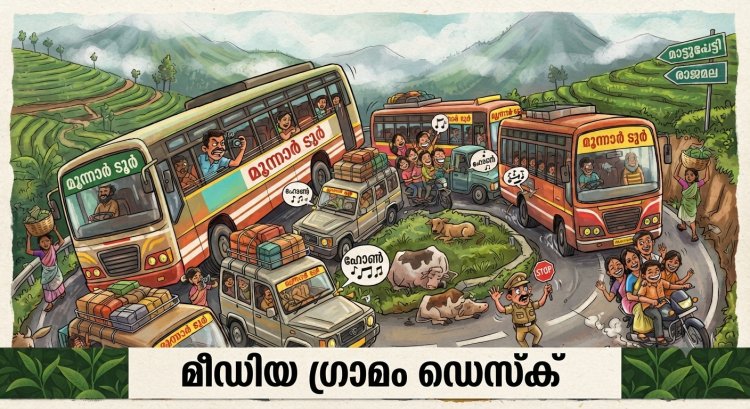 മൂന്നാർ വിനോദസഞ്ചാര മേഖലയിൽ പുതിയ ട്രാഫിക് പരിഷ്കാരം; വലിയ വാഹനങ്ങൾക്ക് നിയന്ത്രണം