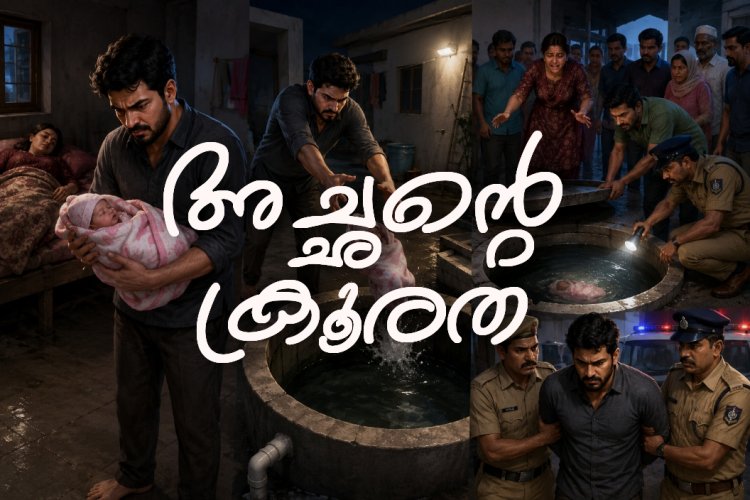 പെൺകുഞ്ഞ് ജനിച്ചതിലെ അമർഷം; രണ്ടാഴ്ച പ്രായമായ സ്വന്തം കുഞ്ഞിനെ വെള്ളക്കെട്ടിൽ എറിഞ്ഞ് കൊന്ന പിതാവ് അറസ്റ്റിൽ.
