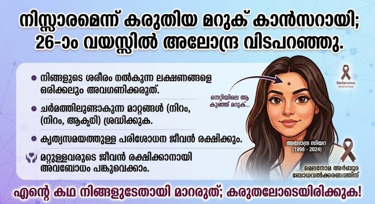 നിസ്സാരമെന്ന് കരുതിയ മറുക് കാൻസറായി; 26-ാം വയസ്സിൽ അലോന്ദ്ര വിടപറഞ്ഞു