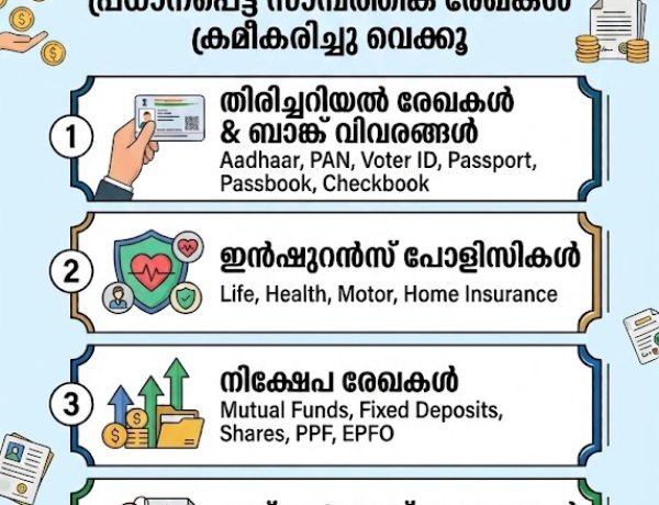സാമ്പത്തിക ഭദ്രത ഉറപ്പാക്കാൻ കൈവശം വേണം ഈ 5 പ്രധാന രേഖകൾ