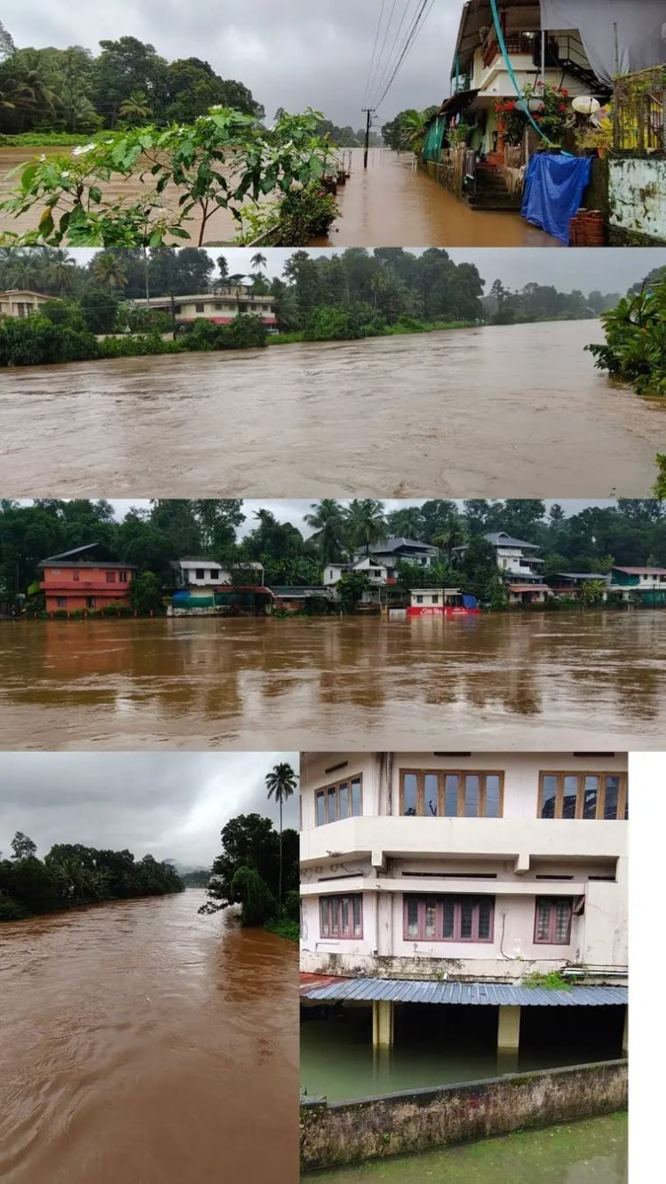 തൊടുപുഴയിലെ വെള്ളപ്പൊക്ക ദൃശ്യങ്ങൾ
