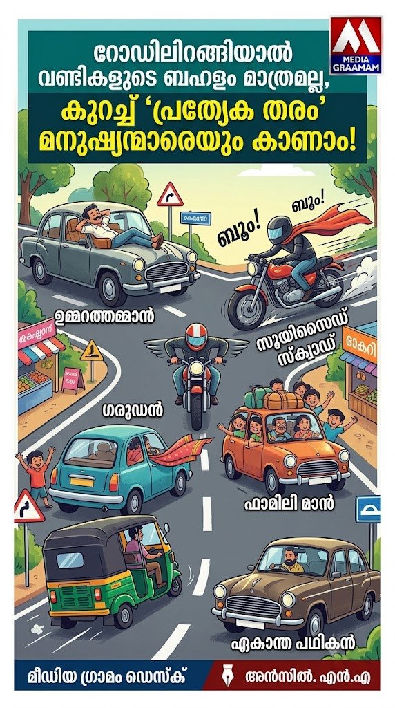റോഡിലെ ചില ട്രബിൾ 'ജ്യേഷ്ഠാനുജന്മാർ'!