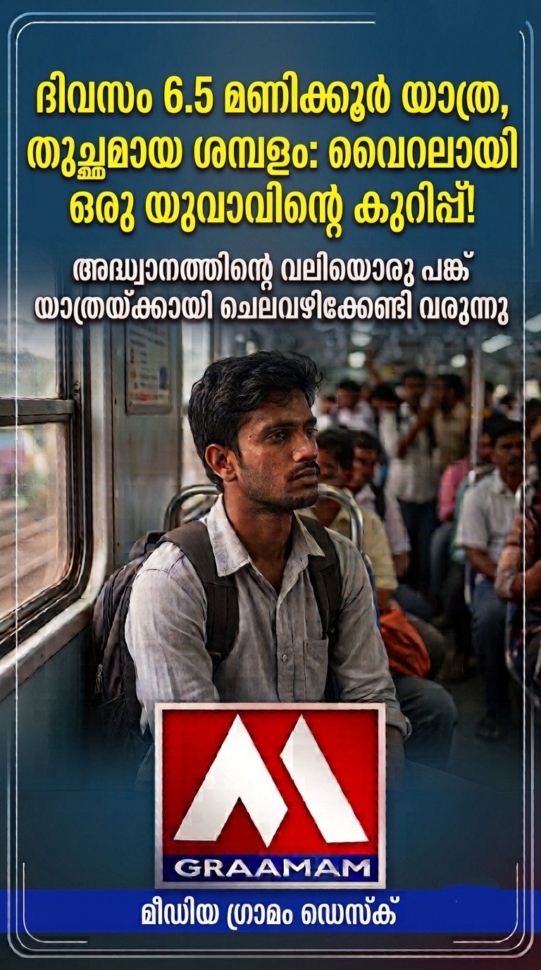 ദിവസം 6.5 മണിക്കൂർ യാത്ര, തുച്ഛമായ ശമ്പളം: വൈറലായി ഒരു യുവാവിന്റെ കണ്ണീർക്കുറിപ്പ്!
