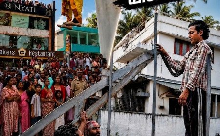 ആകാശത്ത് കൃഷ്ണൻ "എയറിൽ"; ഇതെങ്ങനെ? തൃപ്പൂണിത്തുറയെ അമ്പരപ്പിച്ച നിശ്ചലദൃശ്യത്തിന് പിന്നിലെ മാജിക് ഇതാണ്!