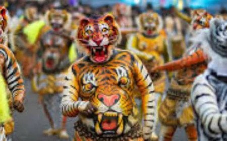 തൃശൂരിലേക്ക് ‘പെരുംപുലികൾ’; ആവേശപ്പൂരത്തിൽ ഓണപ്പതിവുകൾ തെറ്റാതെ പുലിക്കളി