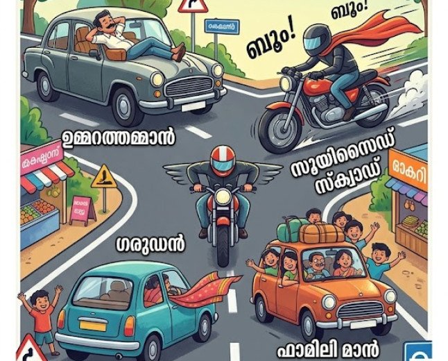 റോഡിലെ ചില ട്രബിൾ 'ജ്യേഷ്ഠാനുജന്മാർ'!