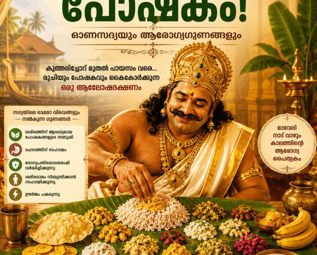 ഒരു ഇലയിൽ നിറയുന്നത് ഒരു ദിവസത്തെ പോഷകം; ഓണസദ്യയുടെ ആരോഗ്യ രഹസ്യങ്ങൾ അറിയാം