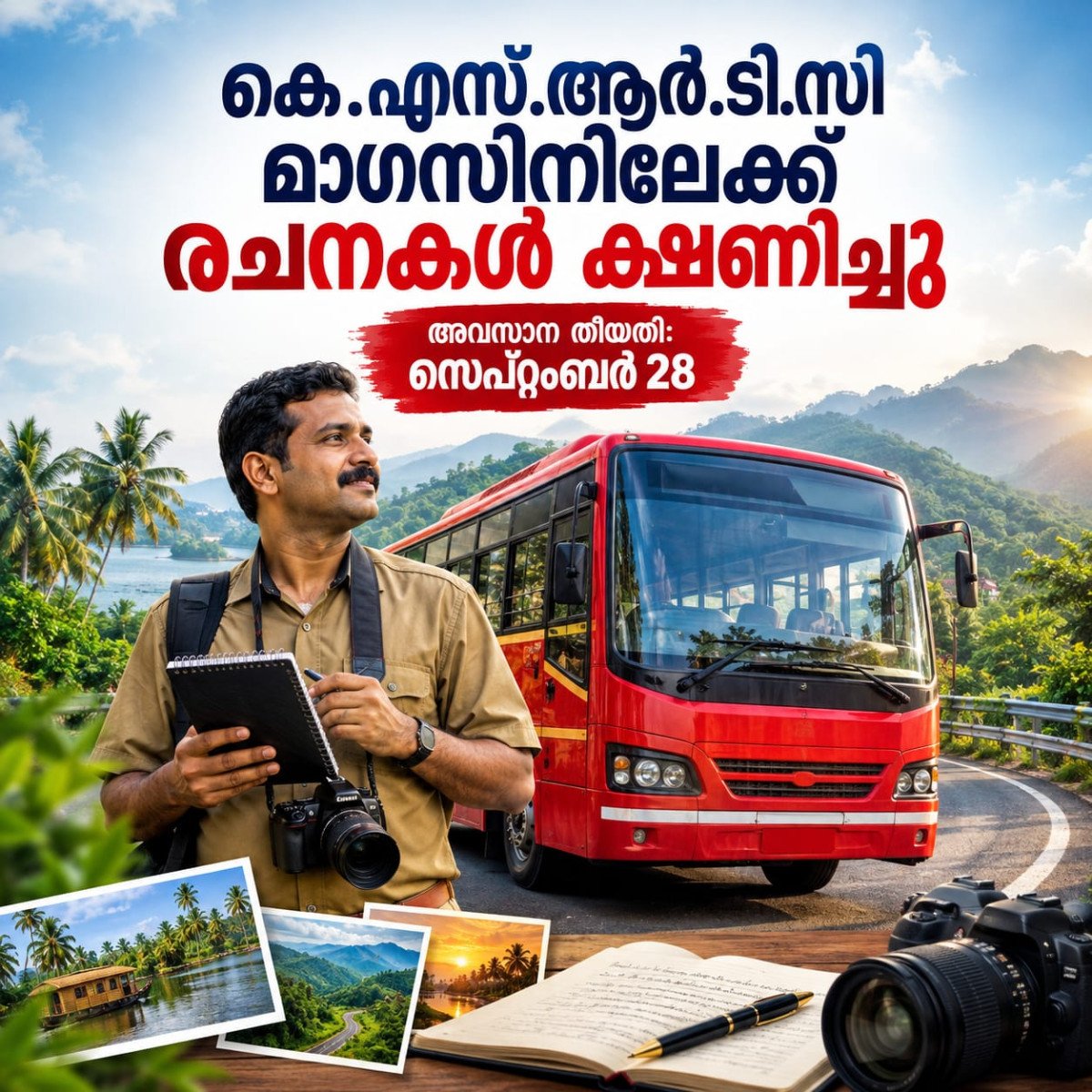 കെ.എസ്.ആർ.ടി.സി ഔദ്യോഗിക മാഗസിനിലേക്ക് രചനകൾ ക്ഷണിച്ചു; സെപ്റ്റംബർ 28 വരെ അവസരം