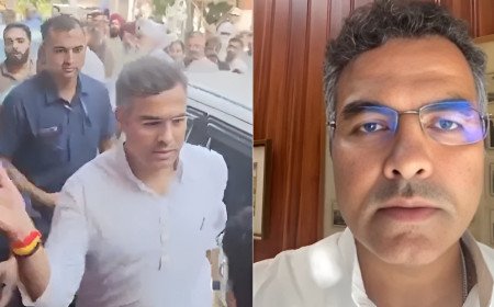 റോഡ് അഴിമതി ചോദ്യം ചെയ്തപ്പോൾ കയ്യേറ്റം; പർവേഷ് വർമക്കെതിരെ പ്രതിഷേധം