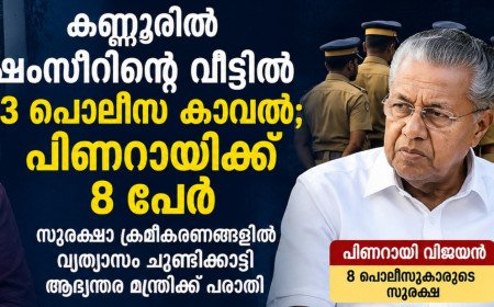 കണ്ണൂരിൽ ഷംസീറിന്റെ വീട്ടിൽ 3 പൊലീസ് കാവൽ; പിണറായിക്ക് 8 പേർ; സുരക്ഷ പുനഃപരിശോധിക്കണമെന്ന് കെ.എസ്.യു