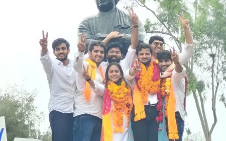 ഡൽഹി സർവകലാശാലയിൽ എബിവിപിക്ക് മൂന്ന് സീറ്റുകൾ; വൈസ് പ്രസിഡന്റ് സ്വതന്ത്ര സ്ഥാനാർഥിക്ക്