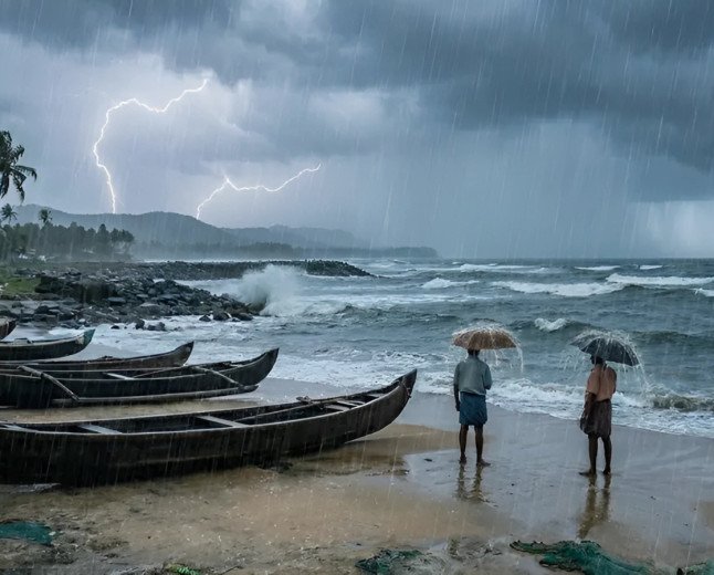 മഴ ശക്തമാകാൻ സാധ്യത; യെല്ലോ അലേർട്ടിന് പിന്നാലെ തീരദേശത്തും ജാഗ്രത
