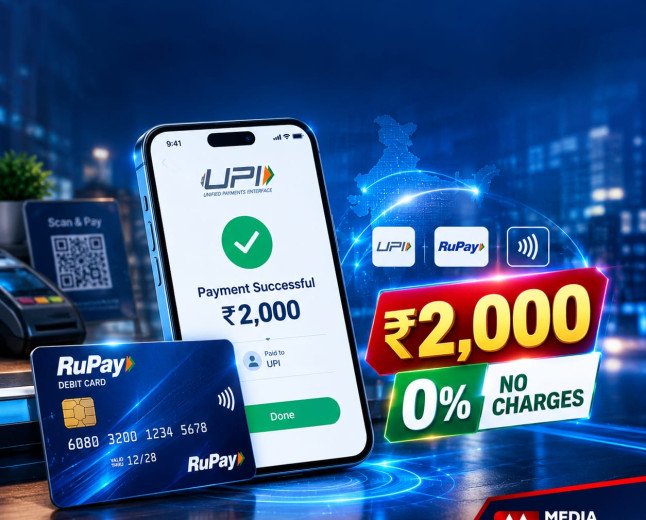 ₹2,000 വരെ UPI ഇടപാടുകൾക്ക് ഫീസില്ല; RuPay കാർഡ് പേയ്മെന്റുകൾക്കും ചാർജില്ല