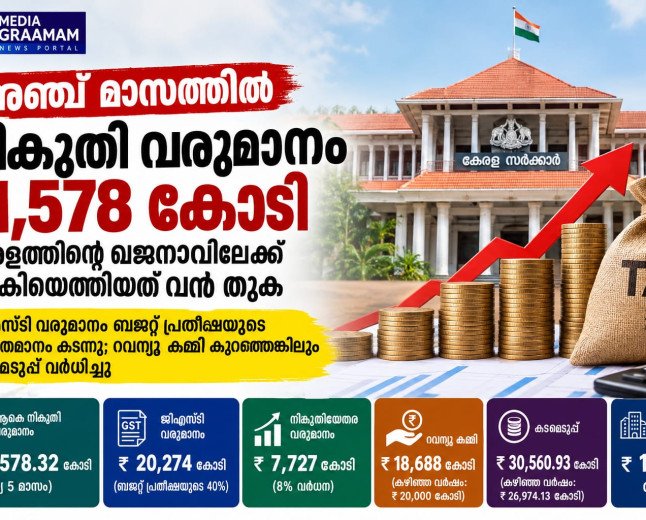അഞ്ച് മാസത്തിൽ നികുതി വരുമാനം 51,578 കോടി; കേരളത്തിന്റെ ഖജനാവിലേക്ക് ഒഴുകിയെത്തിയത് വൻ തുക