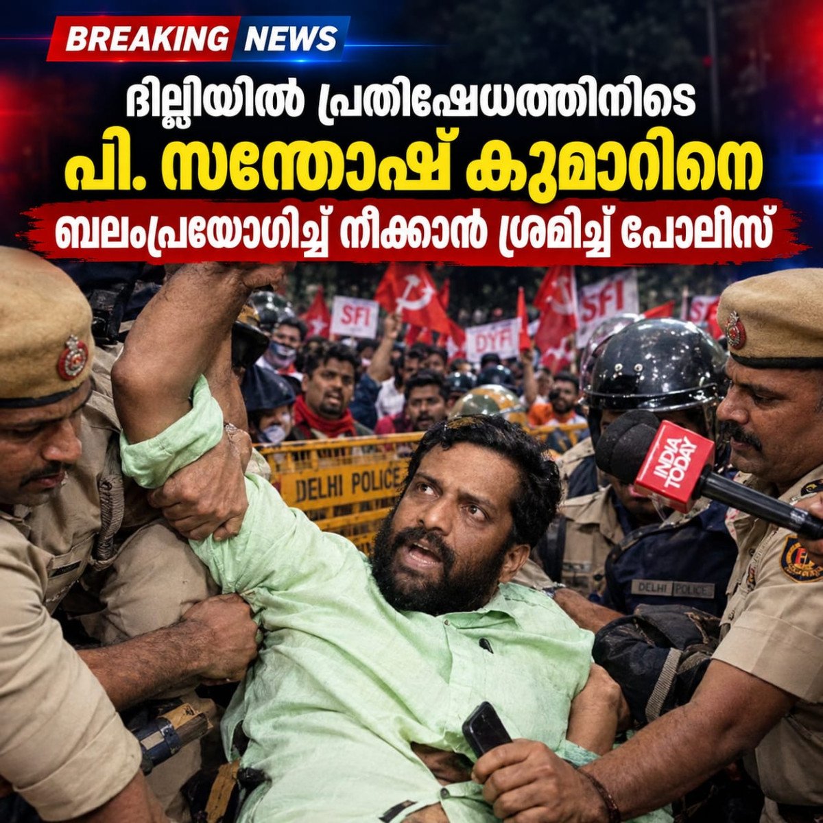 കേരളത്തിൽ കല്ലും ബിയർ കുപ്പിയും, ഡൽഹിയിൽ സമരം; ഗ്യാനേഷ് കുമാർ വിഷയത്തിൽ ഇടതിന്റെ ഇരട്ടത്താപ്പെന്ന് വിമർശനം