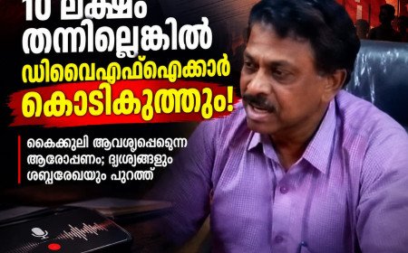 ‘10 ലക്ഷം തന്നില്ലെങ്കിൽ ഡിവൈഎഫ്ഐക്കാർ കൊടികുത്തും’; കൈക്കൂലി ആവശ്യപ്പെട്ട സിപിഎം കൗൺസിലർ ഒളിക്യാമറയിൽ