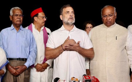 ‘വോട്ട് കൊള്ളയ്ക്ക് കൂട്ടുനിൽക്കുന്നു’; ഗ്യാനേഷ് കുമാറിന്റെ രാജി ആവശ്യപ്പെട്ട് രാഷ്ട്രപതിയെ കണ്ട് രാഹുൽ ഗാന്ധി