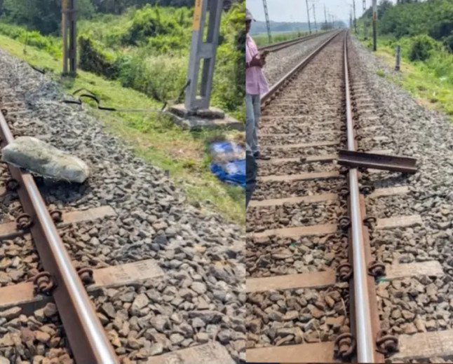 ഷൊർണൂരിൽ ട്രെയിൻ അട്ടിമറി ശ്രമമെന്ന് സംശയം; റെയിൽവേ പാളത്തിൽ ഇരുമ്പ് കഷ്ണങ്ങളും കോൺക്രീറ്റും